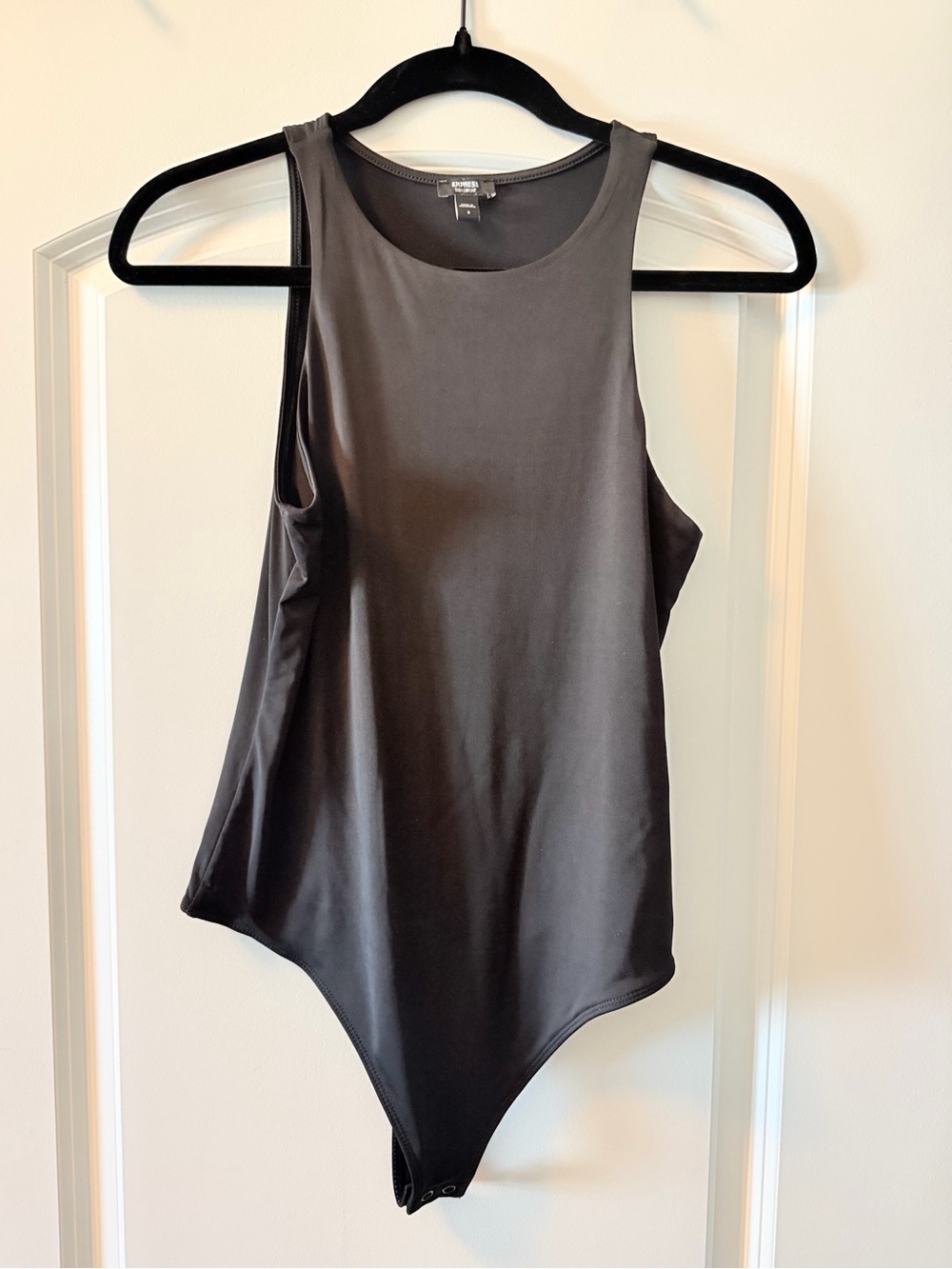 Express Black Scoop Neck Stretch Bodysuit